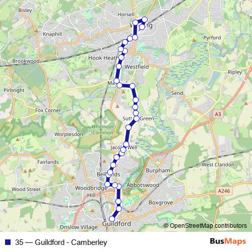 35 bus Line Map