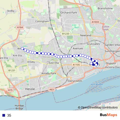 35 bus Line Map