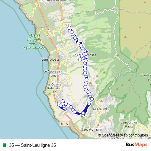 35 bus Line Map