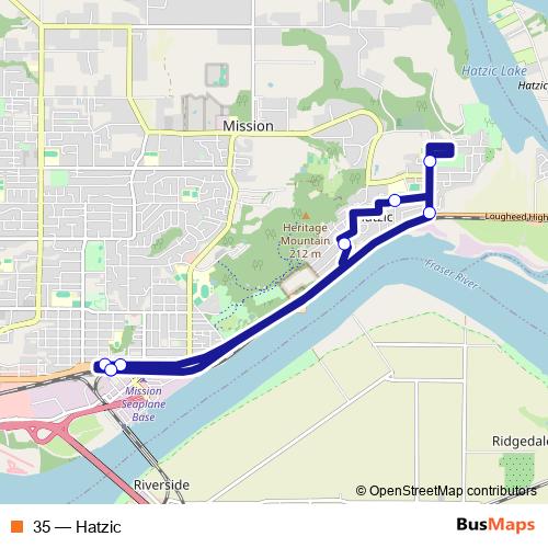 35 bus Line Map