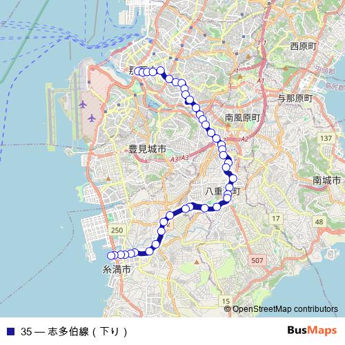 35 bus Line Map