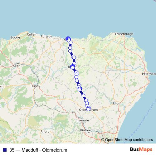 35 bus Line Map