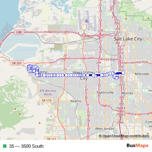 35 bus Line Map