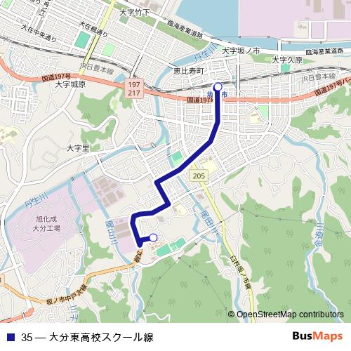35 bus Line Map