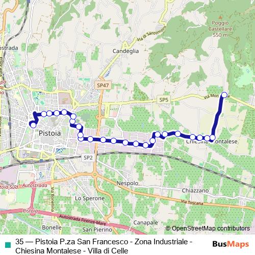 35 bus Line Map