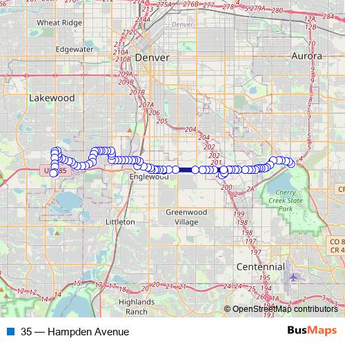 35 bus Line Map