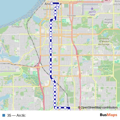 35 bus Line Map