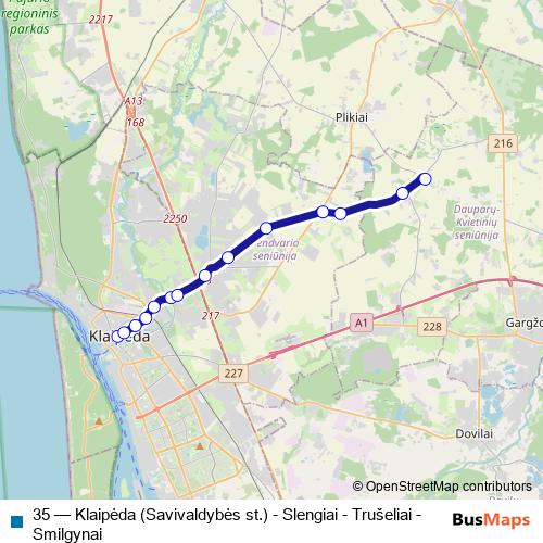 35 bus Line Map