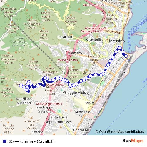 35 bus Line Map