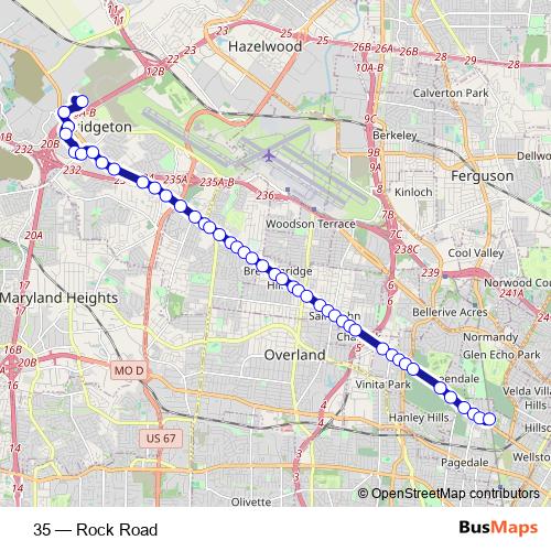 35 bus Line Map
