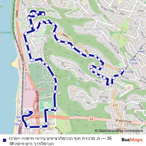 35 bus Line Map