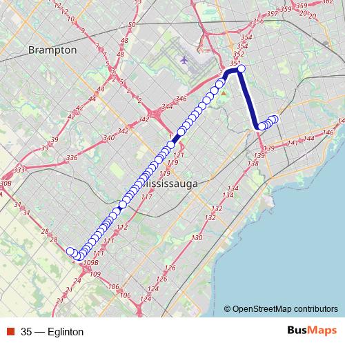 35 bus Line Map