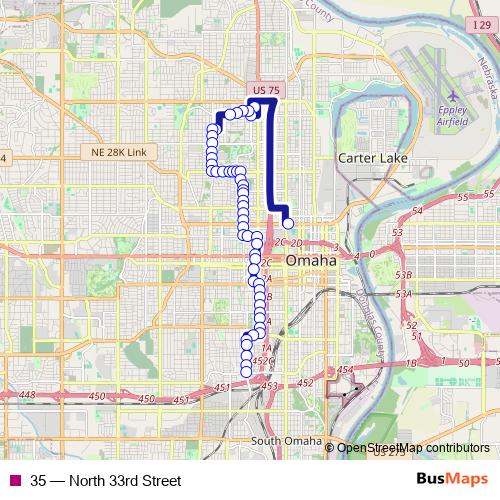 35 bus Line Map