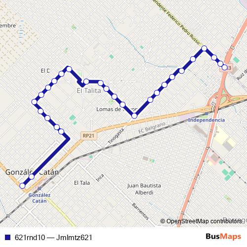 621rnd10 bus Line Map