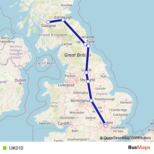 UK010 bus Line Map