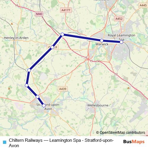 Chiltern Railways rail Line Map