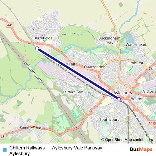 Chiltern Railways rail Line Map