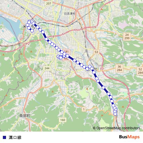 미조구치선 bus Line Map