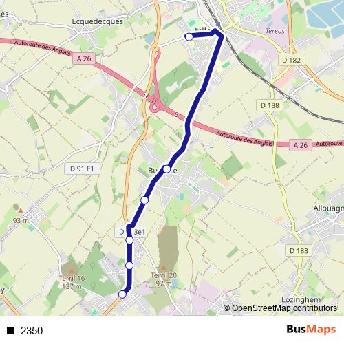 2350 bus Line Map