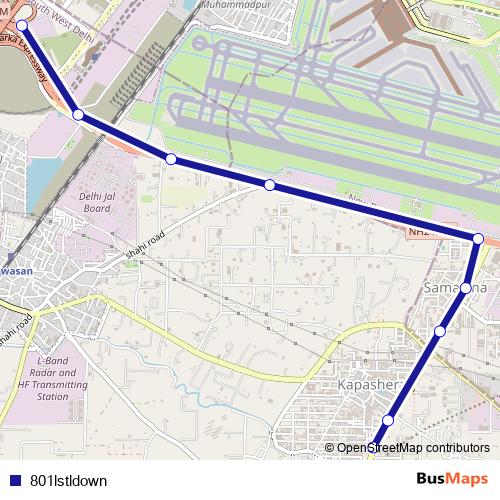 801lstldown bus Line Map