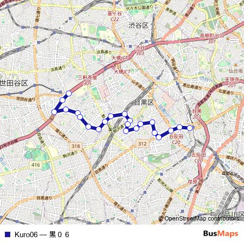 Kuro06 bus Line Map