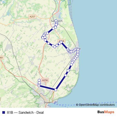 81B bus Line Map