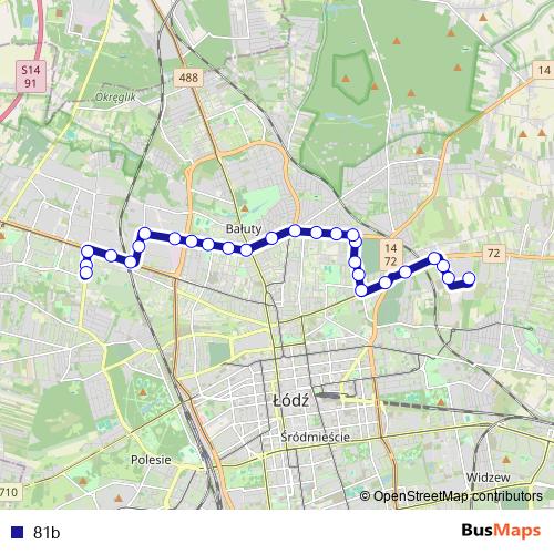 81b bus Line Map