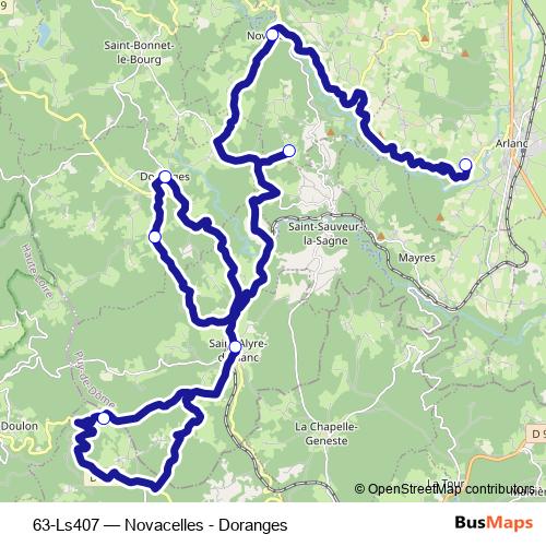 63-Ls407 bus Line Map