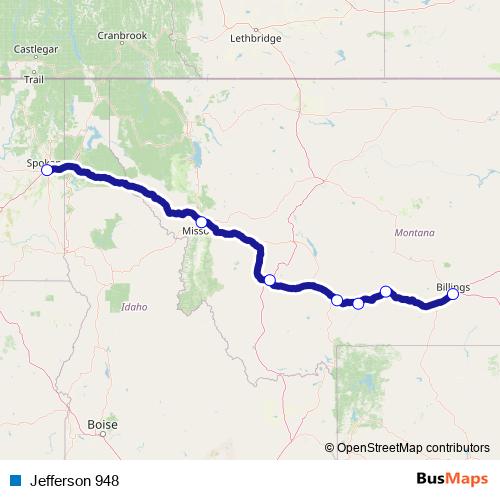 Jefferson 948 bus Line Map