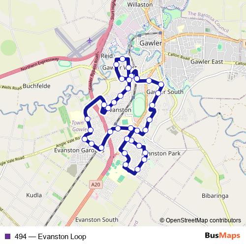 494 bus Line Map