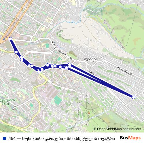 494 bus Line Map