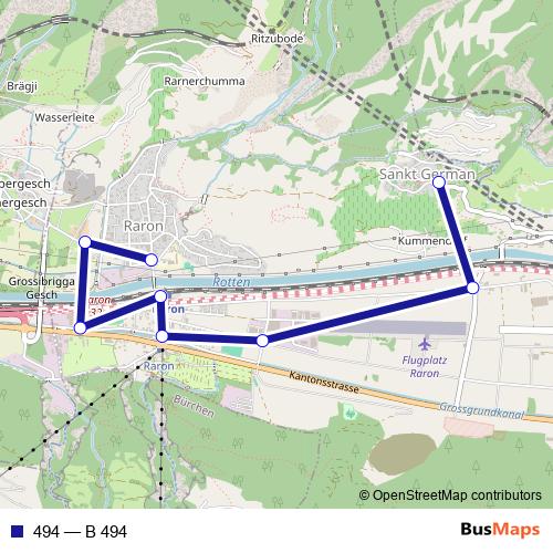 494 bus Line Map