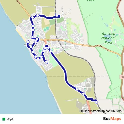 494 bus Line Map