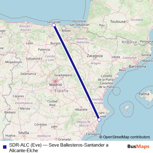 SDR-ALC (Eve) air Line Map