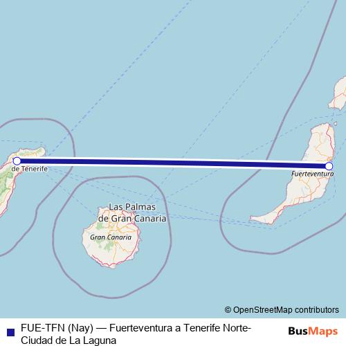 FUE-TFN (Nay) air Line Map