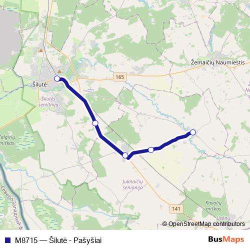 M8715 bus Line Map