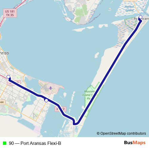 90 bus Line Map