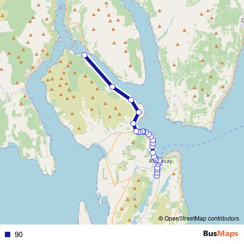 90 bus Line Map