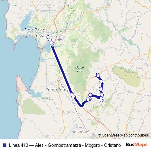 Linea 410 bus Line Map