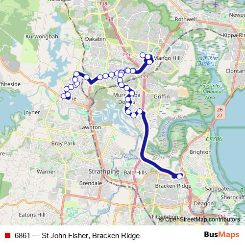 6861 bus Line Map
