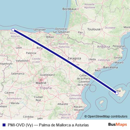 PMI-OVD (Vy) air Line Map