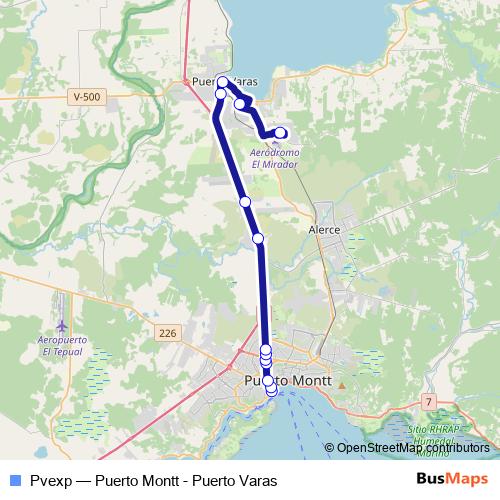 Pvexp bus Line Map