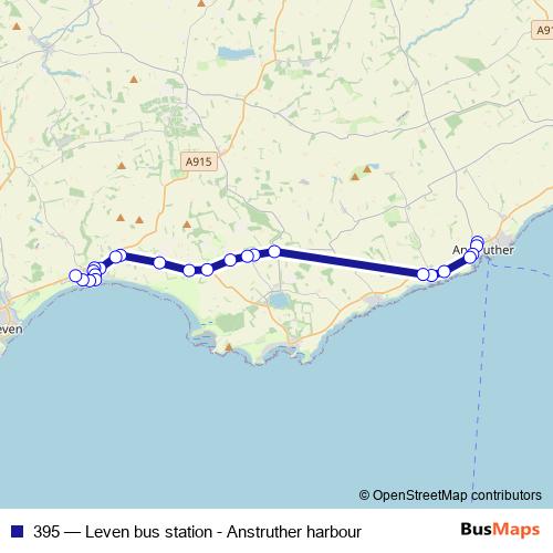 395 bus Line Map