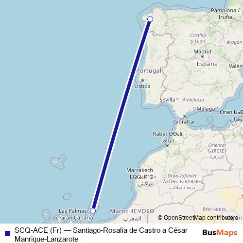 SCQ-ACE (Fr) air Line Map