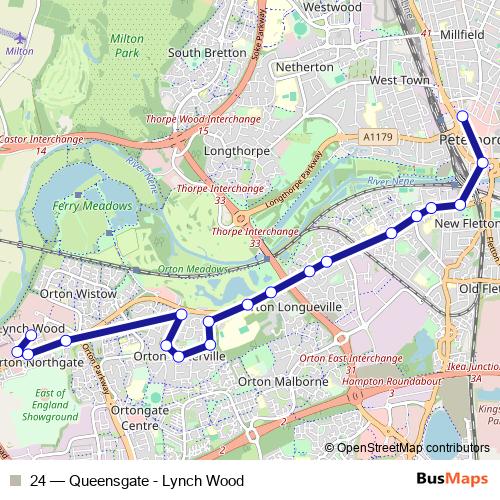 24 bus Line Map