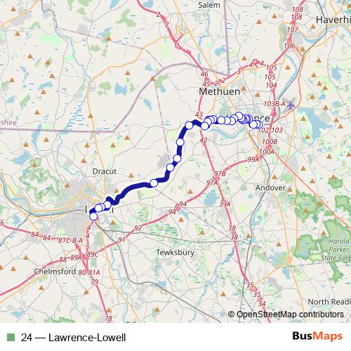 24 bus Line Map
