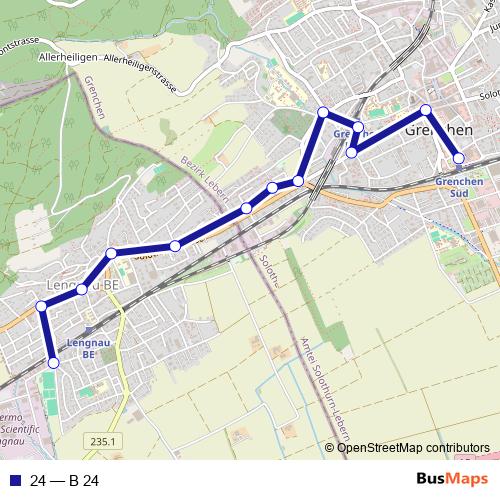 24 bus Line Map