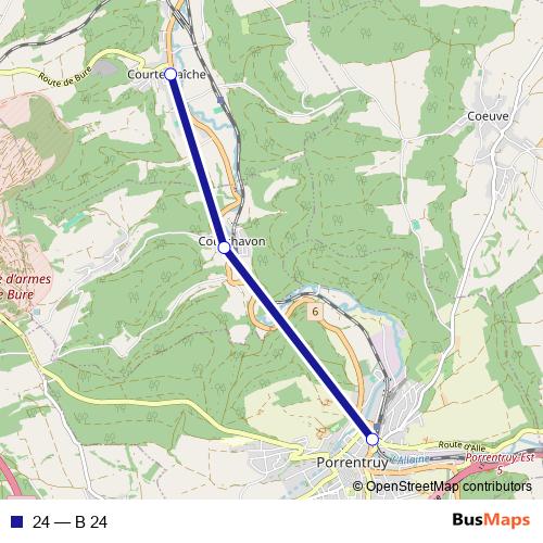 24 bus Line Map