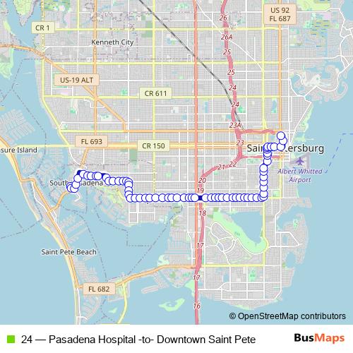 24 bus Line Map