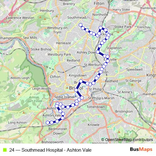 24 bus Line Map
